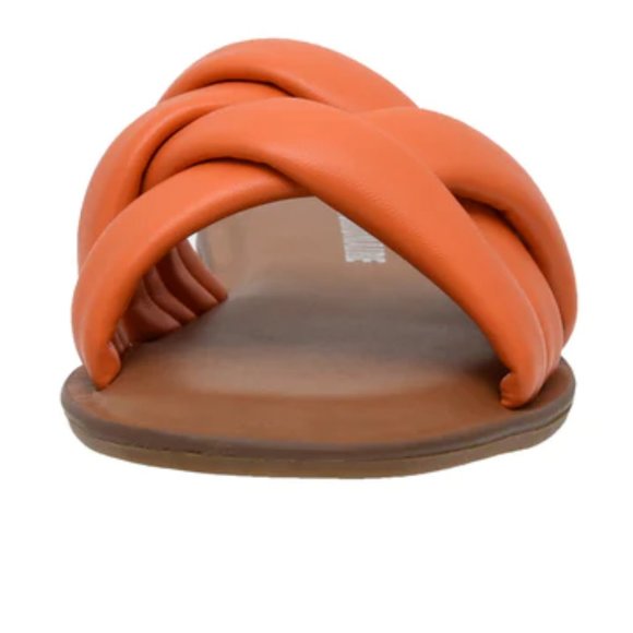 Cushionaire Orange Farah Memory Foam Sandal Size 6.5 - Picture 4 of 9
